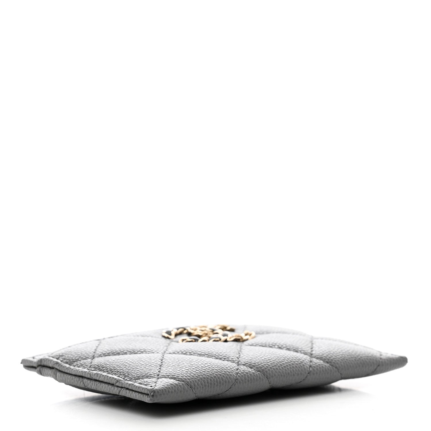 Chanel Caviar Quilted French New Wave Card Holder Grey 4 of 7
