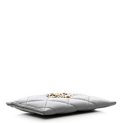 Chanel Caviar Quilted French New Wave Card Holder Grey 4 of 7