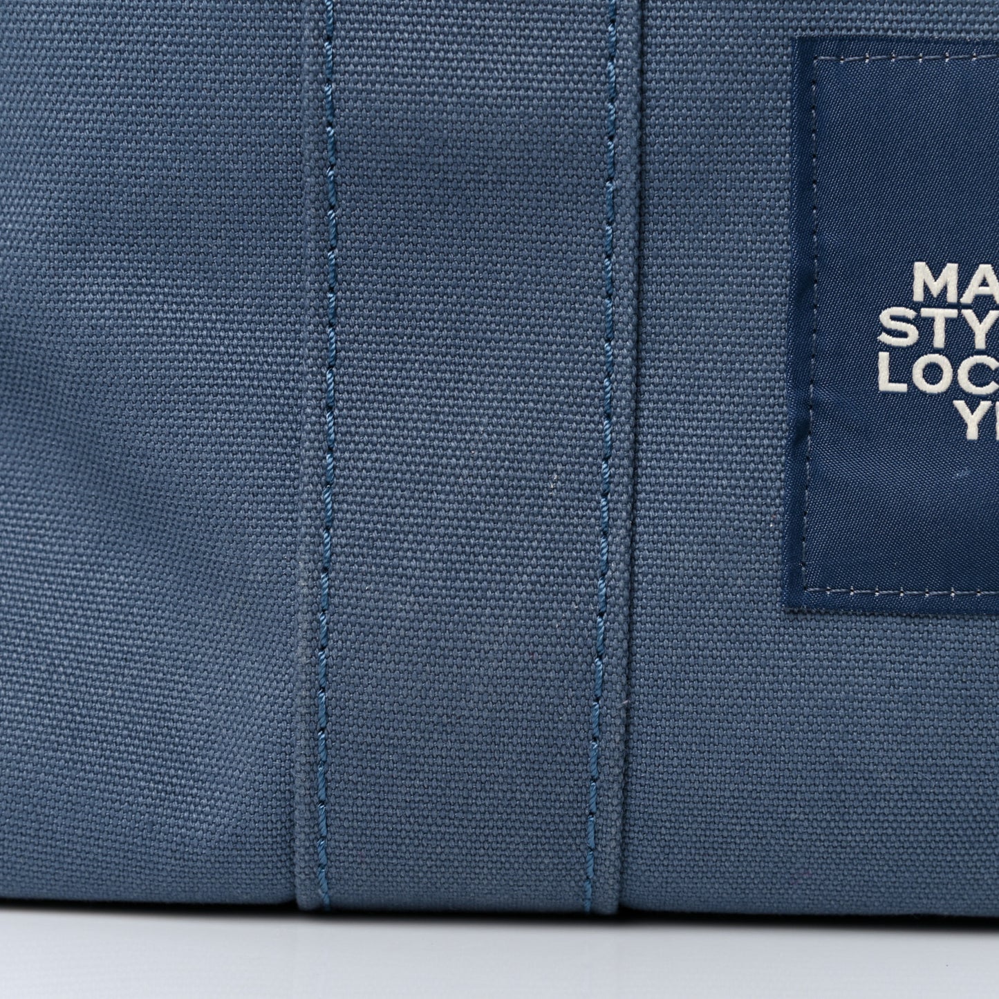 Cotton Canvas The Traveler Tote Bag Blue