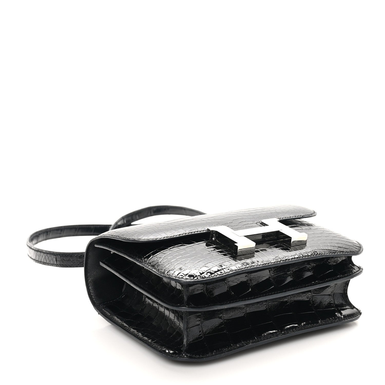 Hermes Shiny Alligator Constance 18 Black 4 of 10