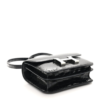 Hermes Shiny Alligator Constance 18 Black 4 of 10