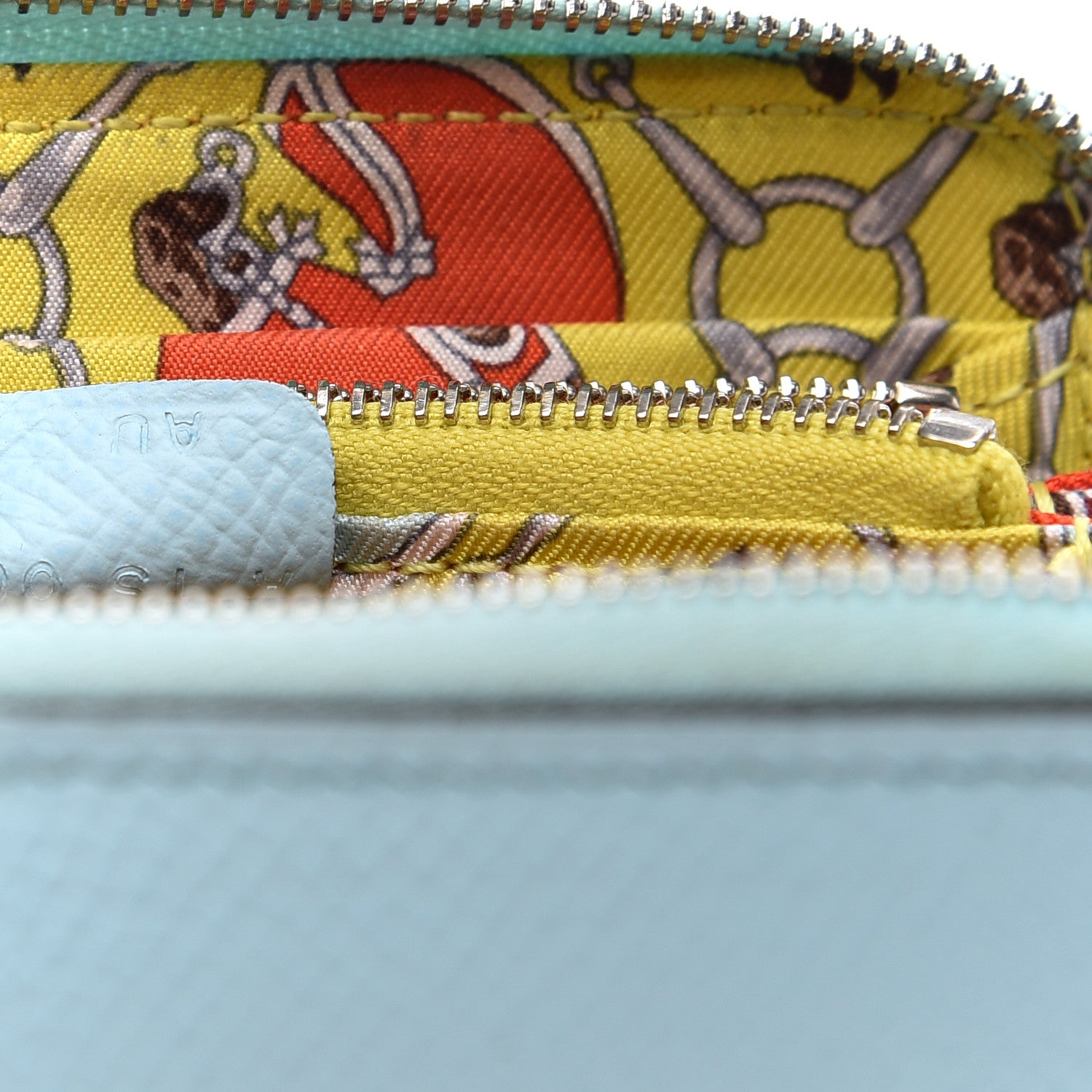 Hermes Epsom Silk'in Compact Wallet Bleu Zephyr 7 of 8