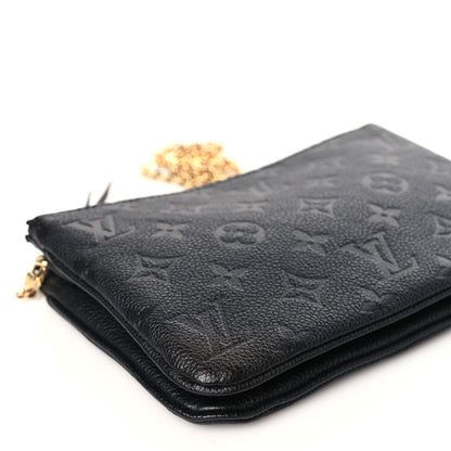 Louis Vuitton Empreinte Double Zip Pochette Black 8 of 9