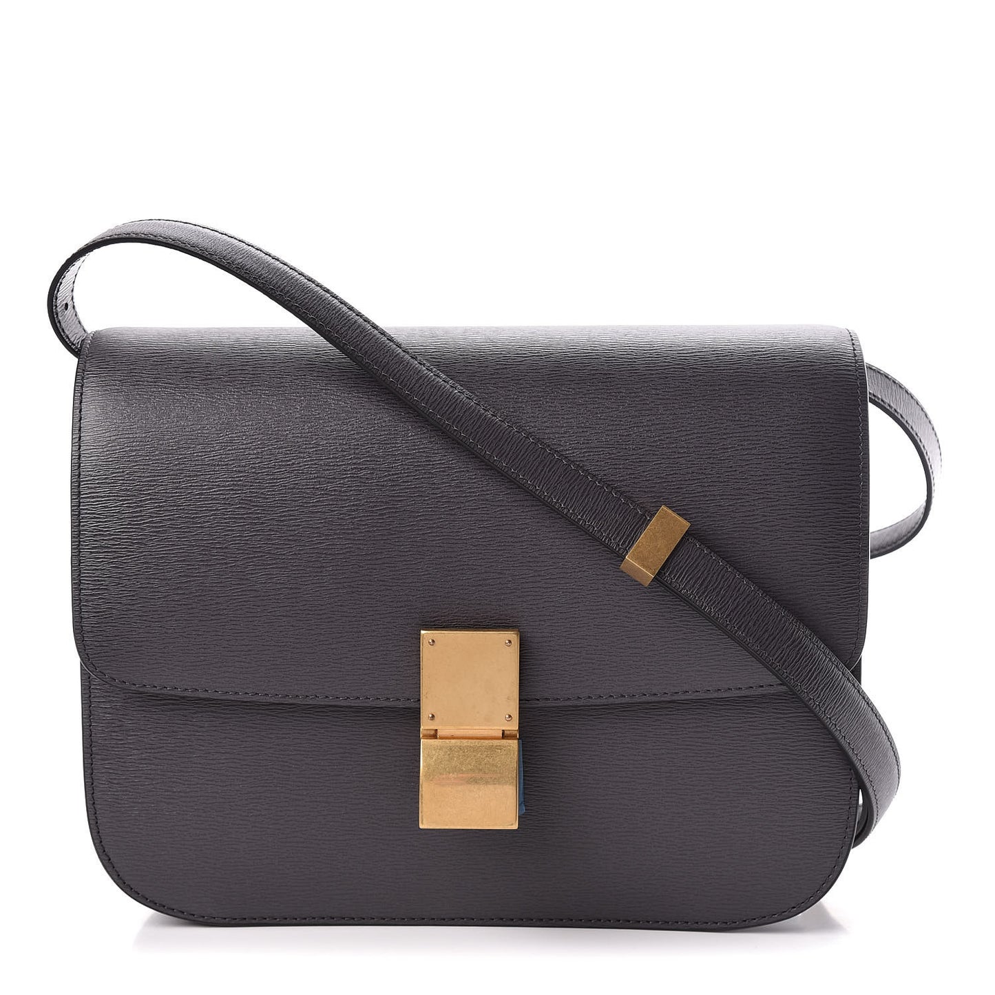 Liege Calfskin Medium Classic Box Flap Bag Liquorice