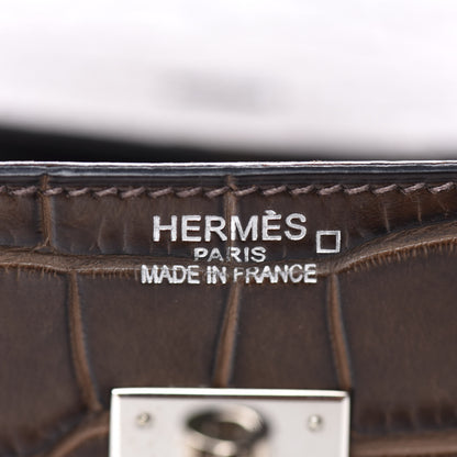 Hermes Matte Alligator Birkin 40 Chocolate 24 of 35
