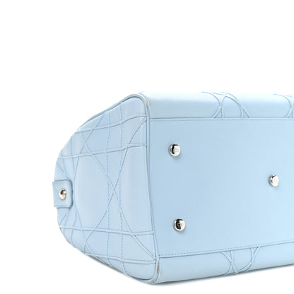 Christian Dior Lambskin Cannage Granville Polochon Light Blue 9 of 10