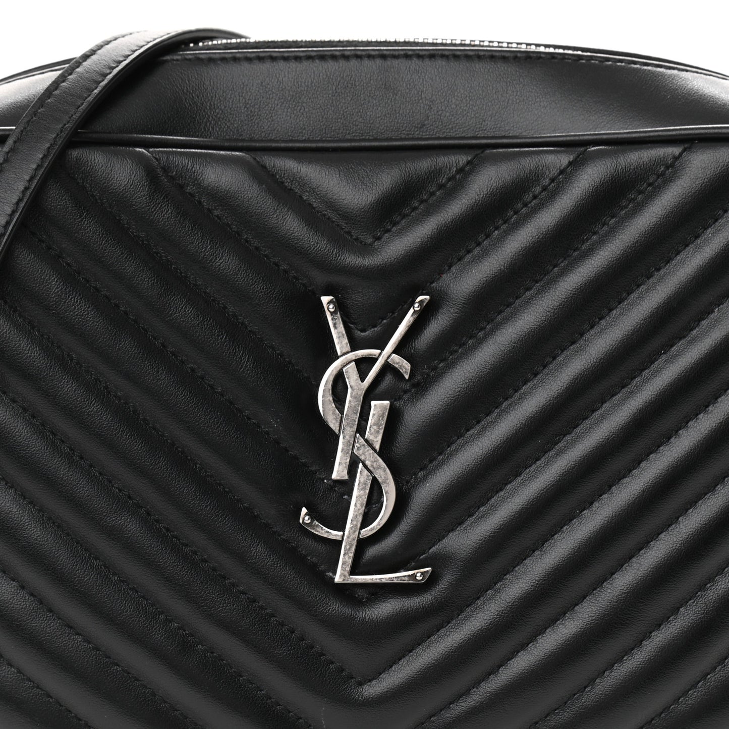 Calfskin Matelasse Monogram Lou Camera Bag Black