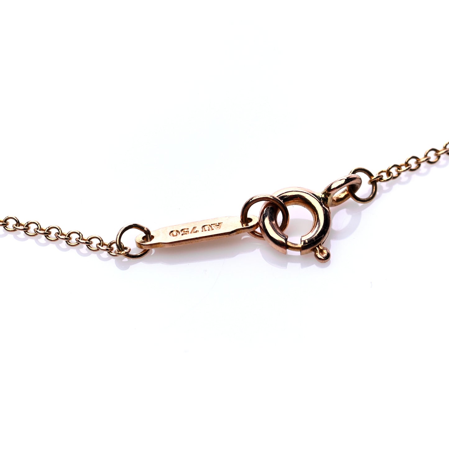 18K Rose Gold Diamond .17ct Solitaire Pendant Necklace