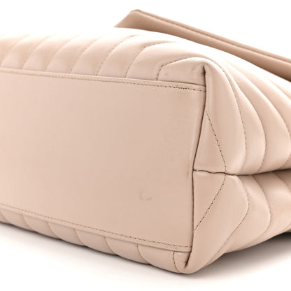 Saint Laurent Calfskin Y Quilted Monogram Medium Loulou Chain Satchel Light Natural 9 of 10