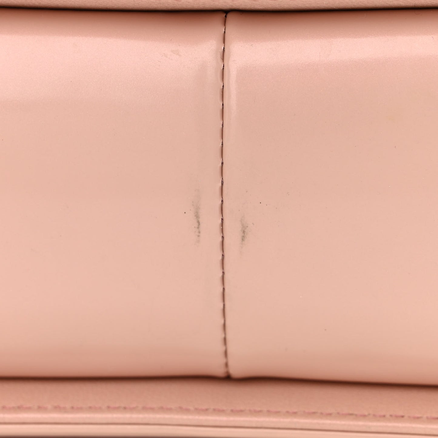Patent Calfskin Quilted Medium Boy Flap Beige