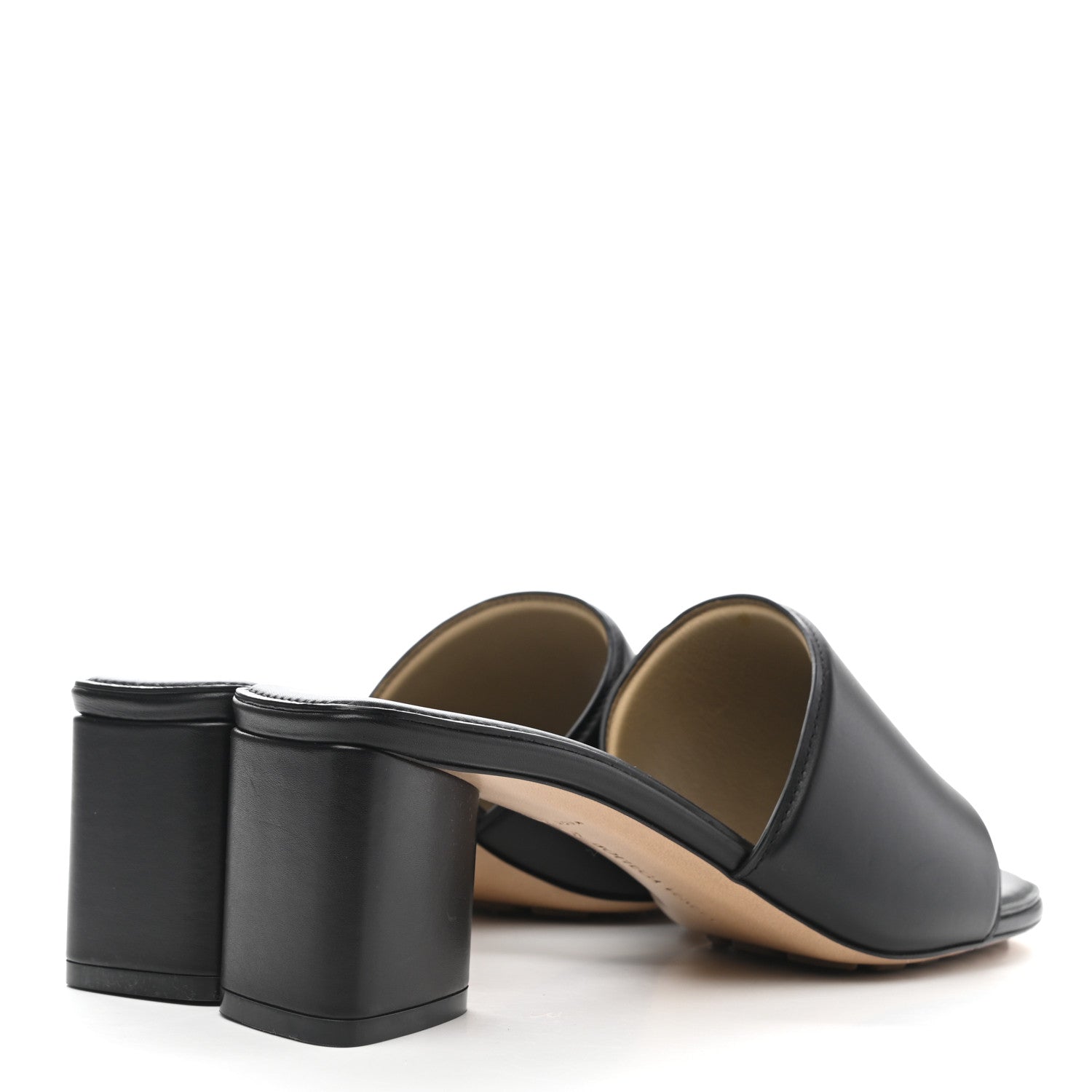 Bottega Veneta Vienna Calfskin The Band Mule Sandals 41 Black 4 of 7