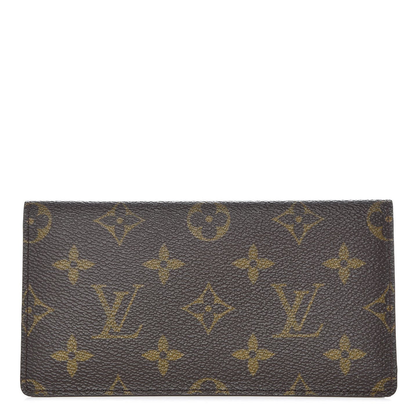 Monogram Simple Checkbook Holder Wallet