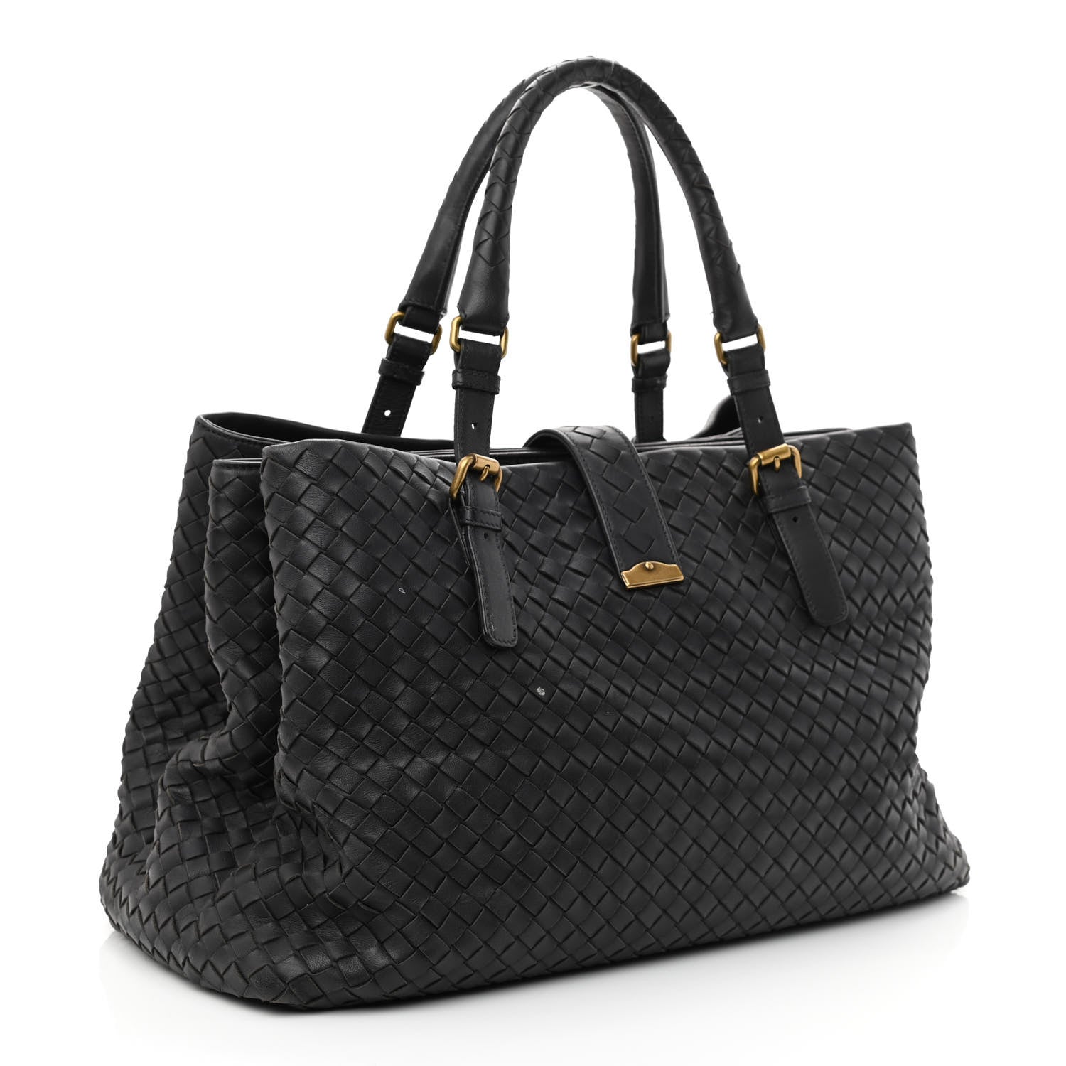 Bottega Veneta Nappa Intrecciato Medium Roma Tote Black 2 of 11