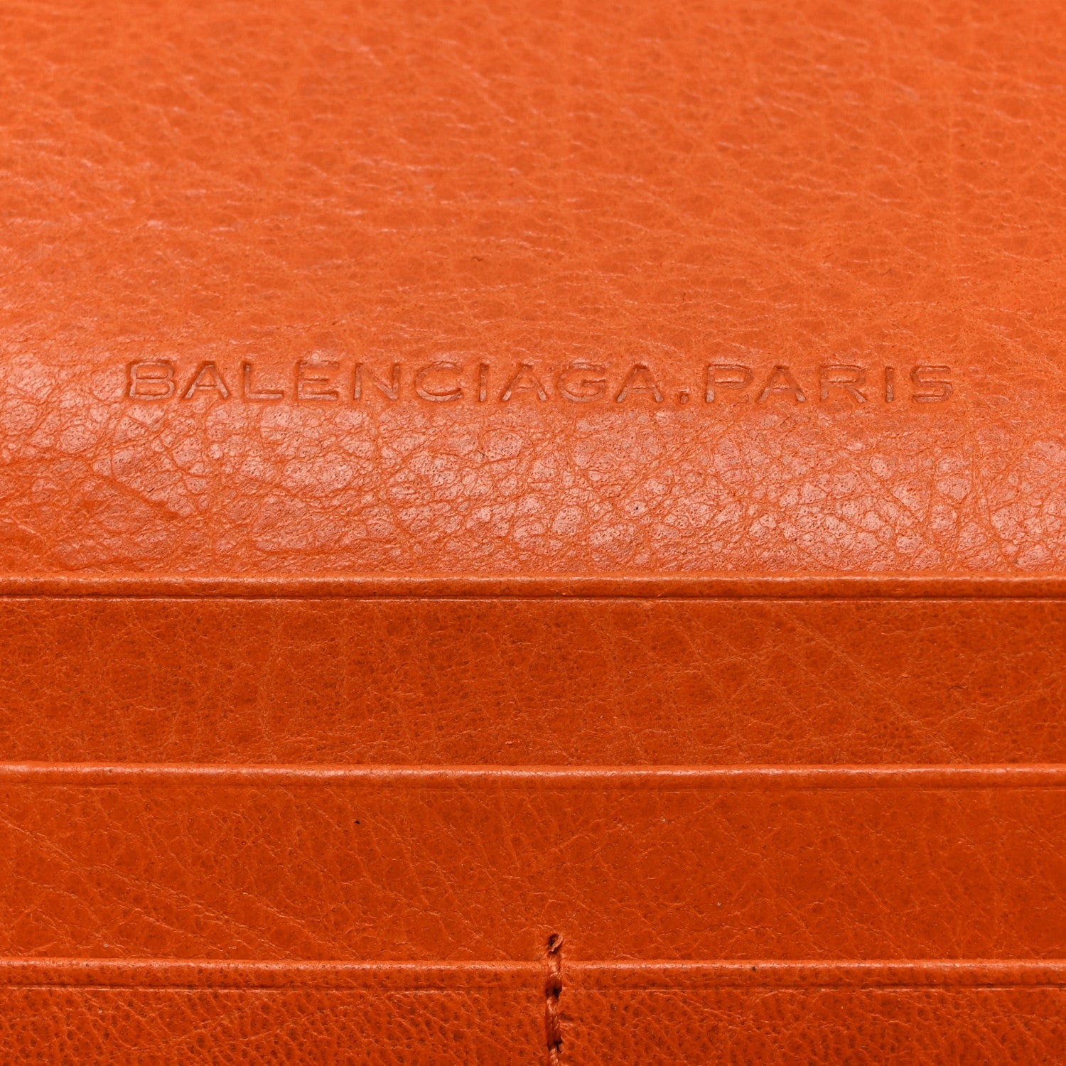 Balenciaga Agneau Giant 12 Gold Hardware Money Wallet Tangerine 6 of 7
