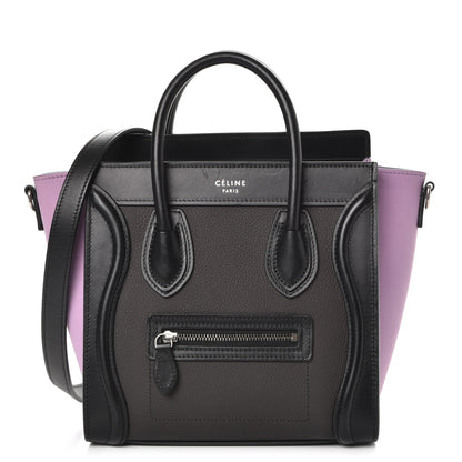 Celine Baby Grained Calfskin Nano Tri-Color Luggage Anthracite 1 of 8