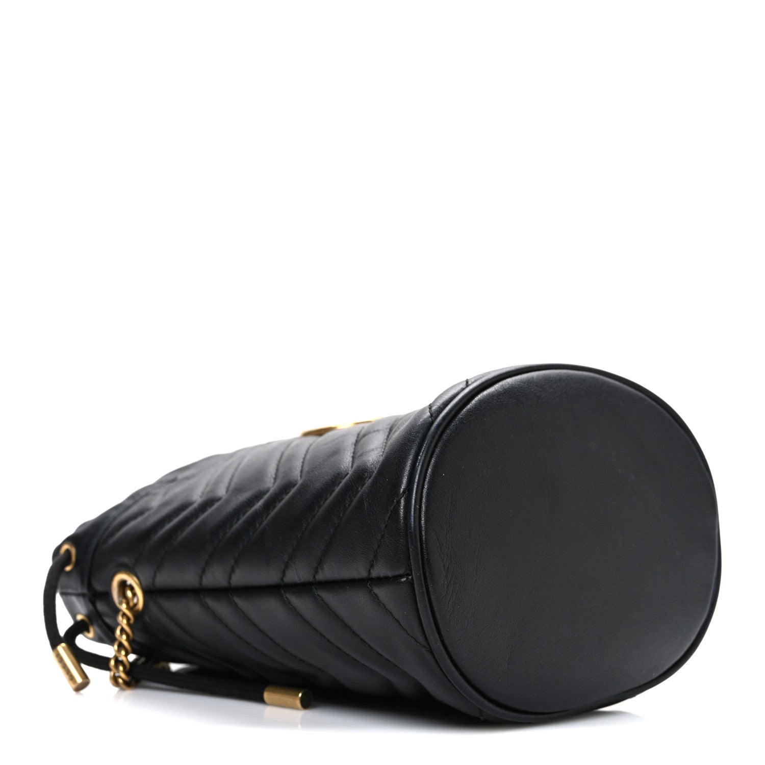 Gucci Calfskin Matelasse Mini GG Marmont 2.0 Bucket Bag Black 4 of 11