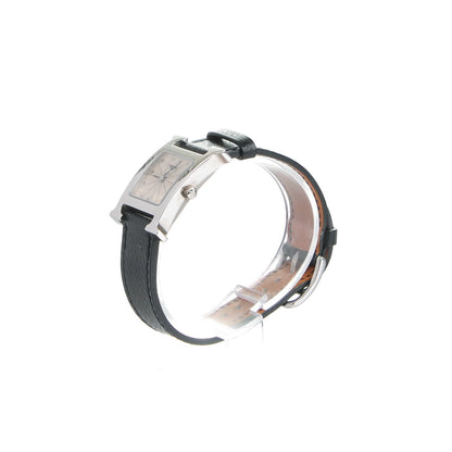 Hermes Stainless Steel Epsom 21mm Heure H Hour Quartz Watch Noir 3 of 10