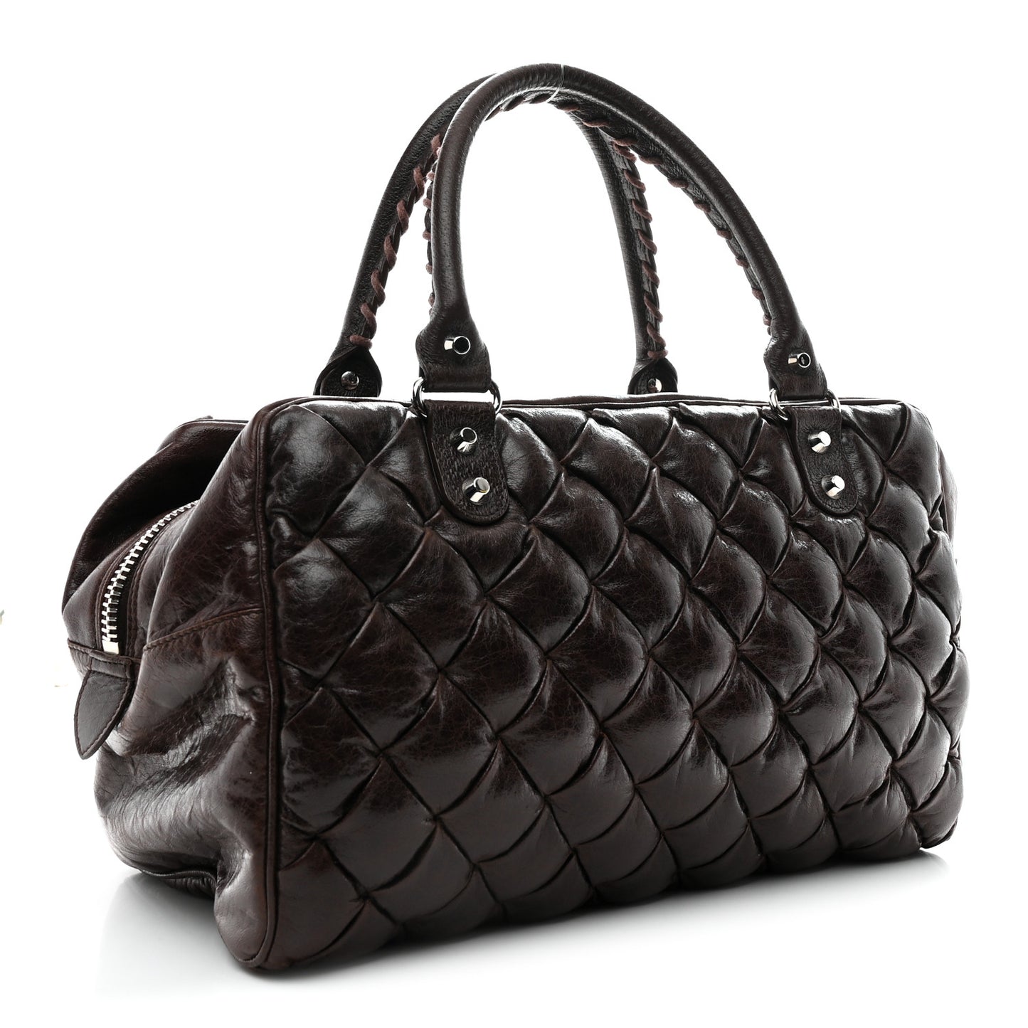 Chevre Quilted Matelasse MM Sienna