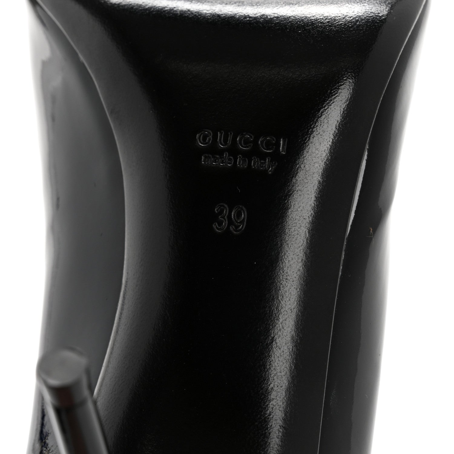 Gucci Patent Calfskin Horsebit Pumps 39 Black 7 of 12