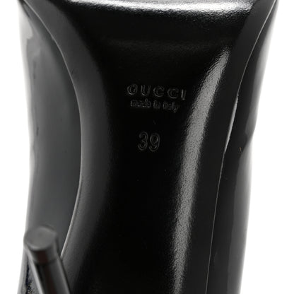 Gucci Patent Calfskin Horsebit Pumps 39 Black 7 of 12