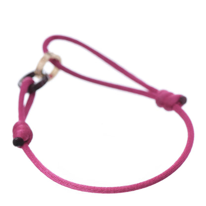 Cartier 18K Pink Gold Ceramic 4 Diamond LOVE Cord Bracelet Hot Pink 3 of 8