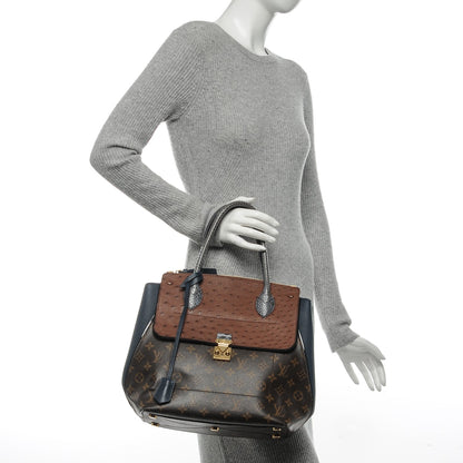 Louis Vuitton Ostrich Python Majestueux Tote MM Blue 2 of 7
