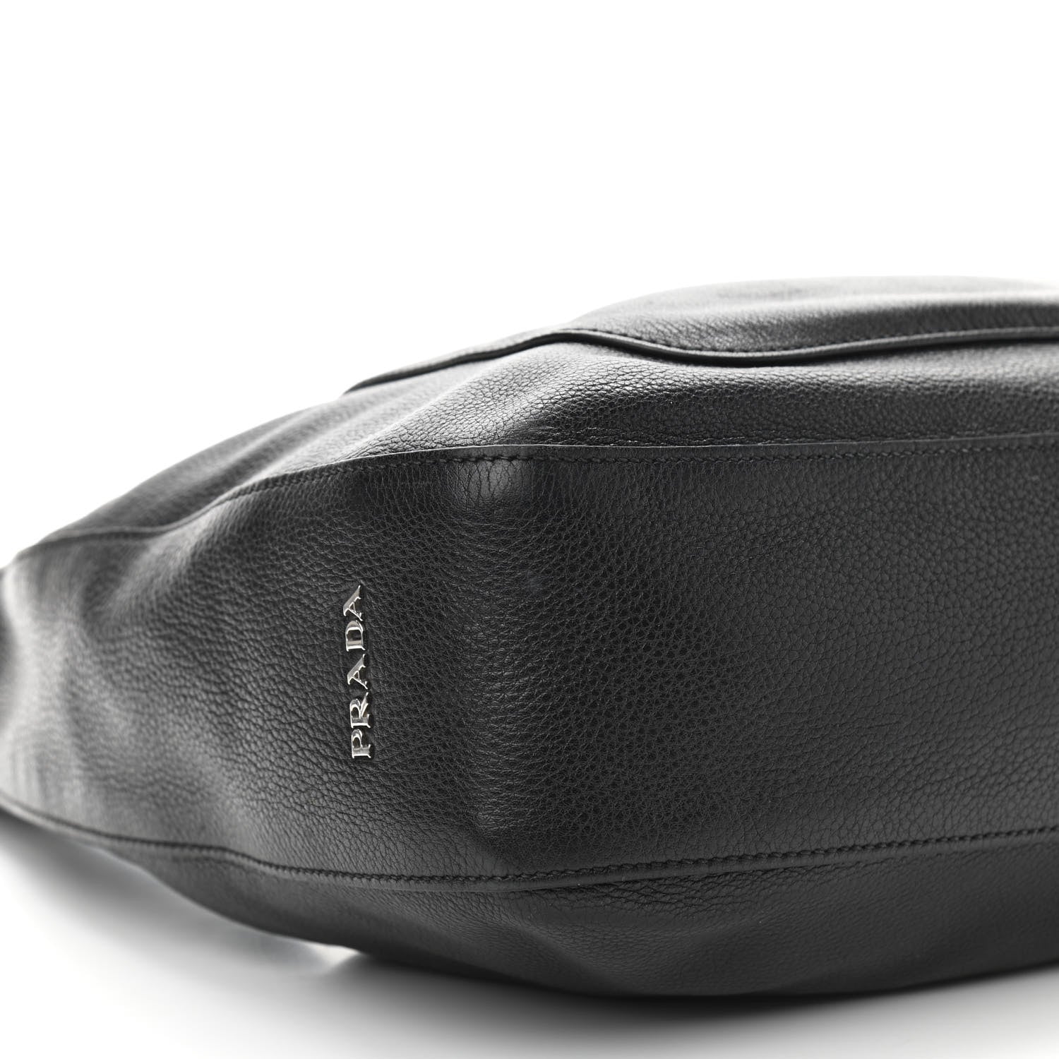 Prada Vitello Daino Medium Pocket Hobo Bag Black 8 of 11