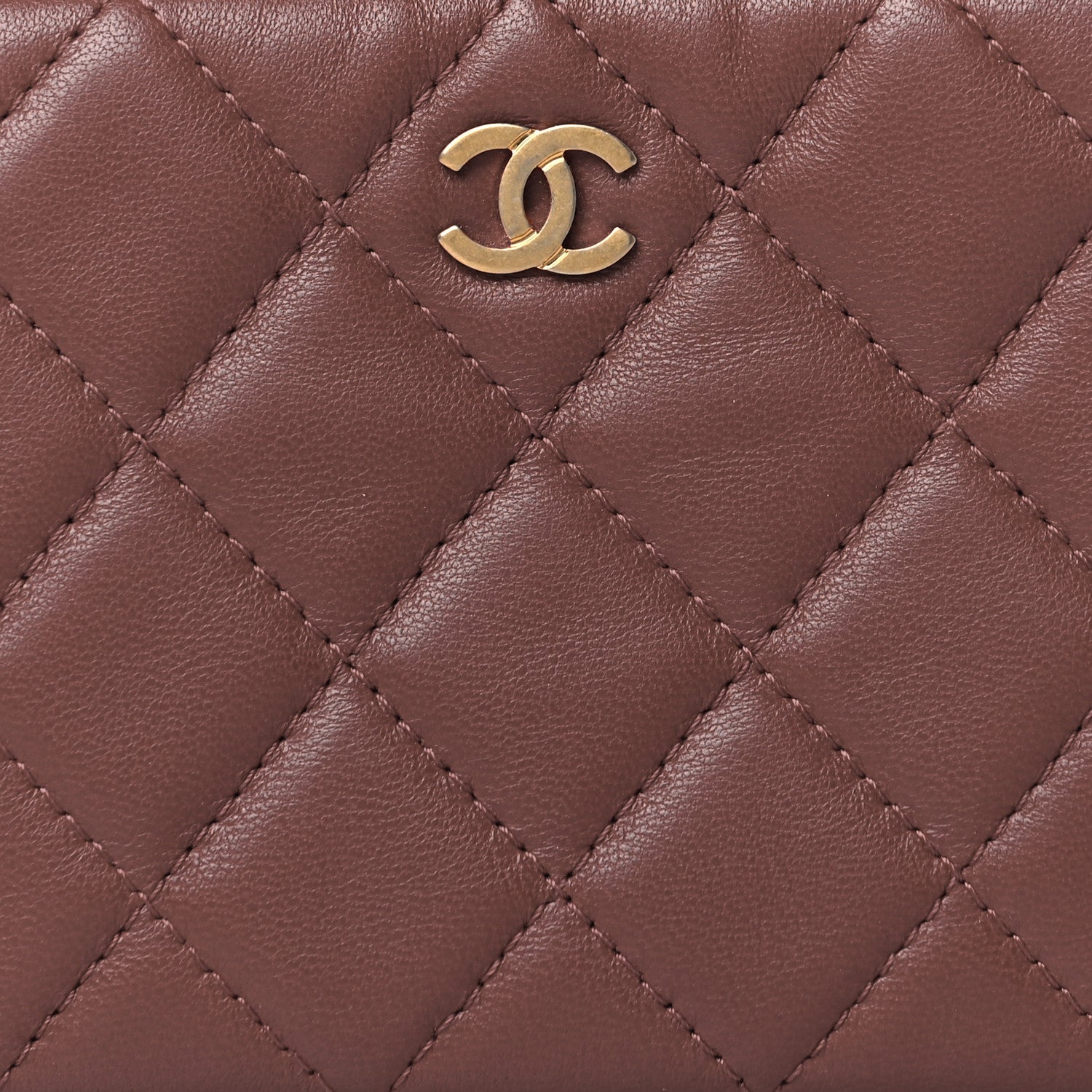 Chanel Lambskin Quilted Small Curvy Pouch Cosmetic Case Red 8 of 9