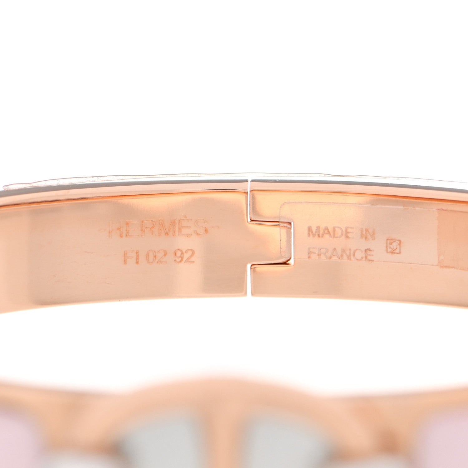 Hermes Enamel Mini Clic Chaine d'Ancre Bracelet PM Rose Candeur 4 of 5