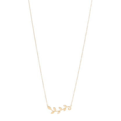 Tiffany 18K Yellow Gold Paloma Picasso Olive Leaf Vine Pendant Necklace 1 of 6