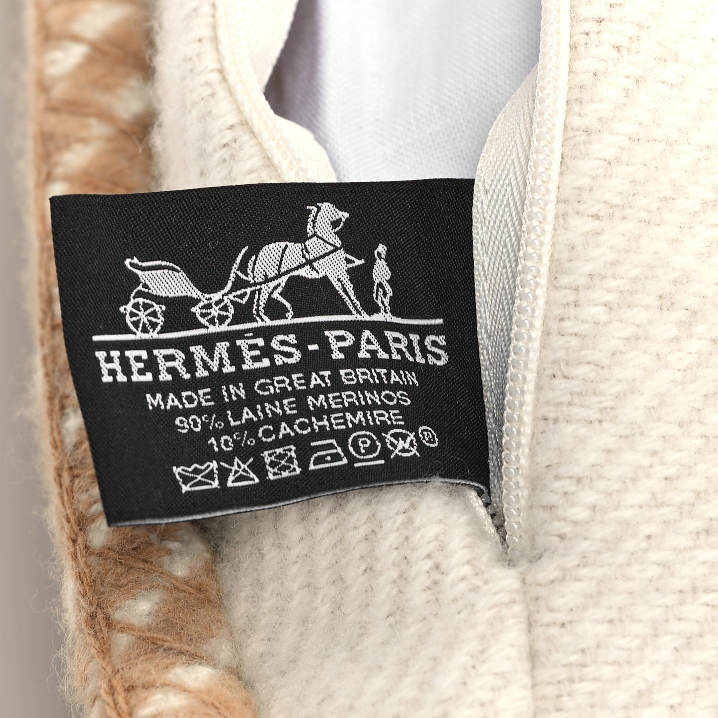 Wool Cashmere H Riviera Pillow Sable