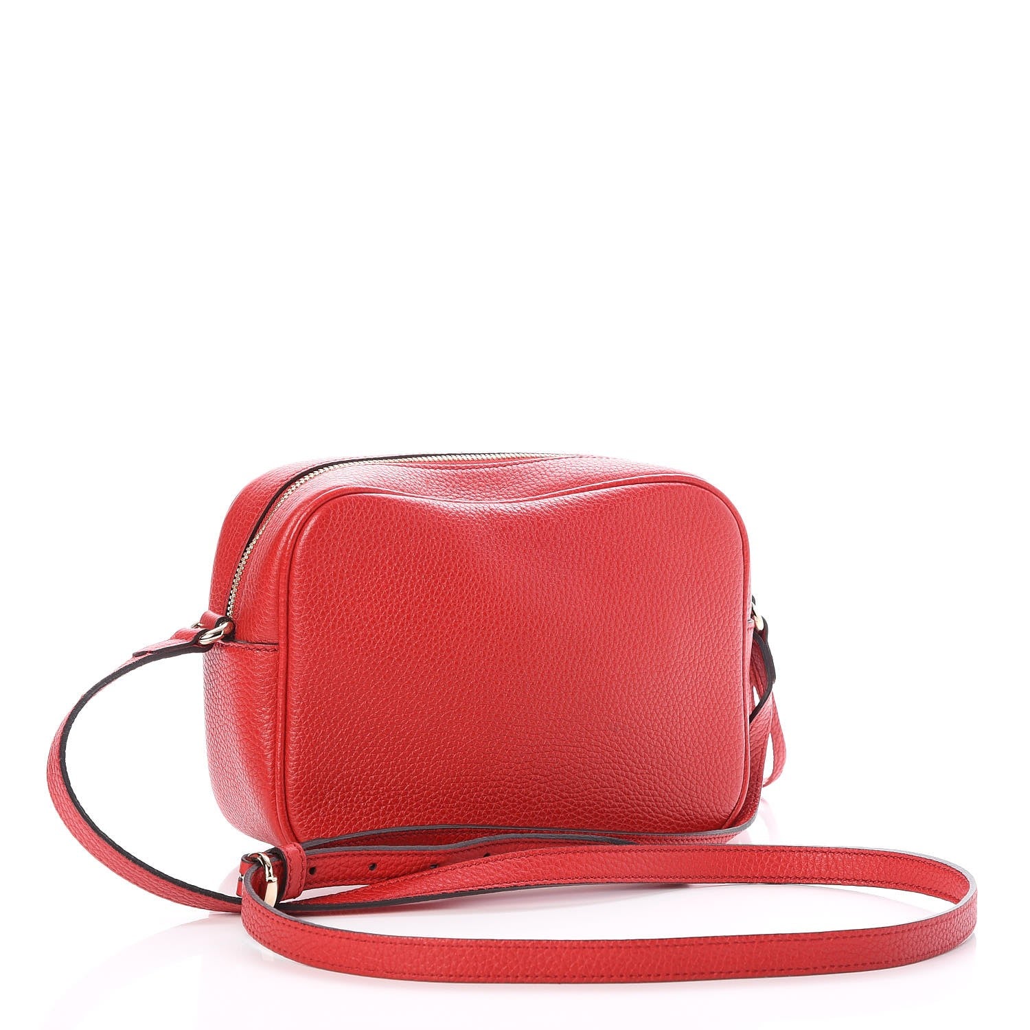 Gucci Pebbled Calfskin Small Soho Disco Bag Tabasco Red 3 of 7