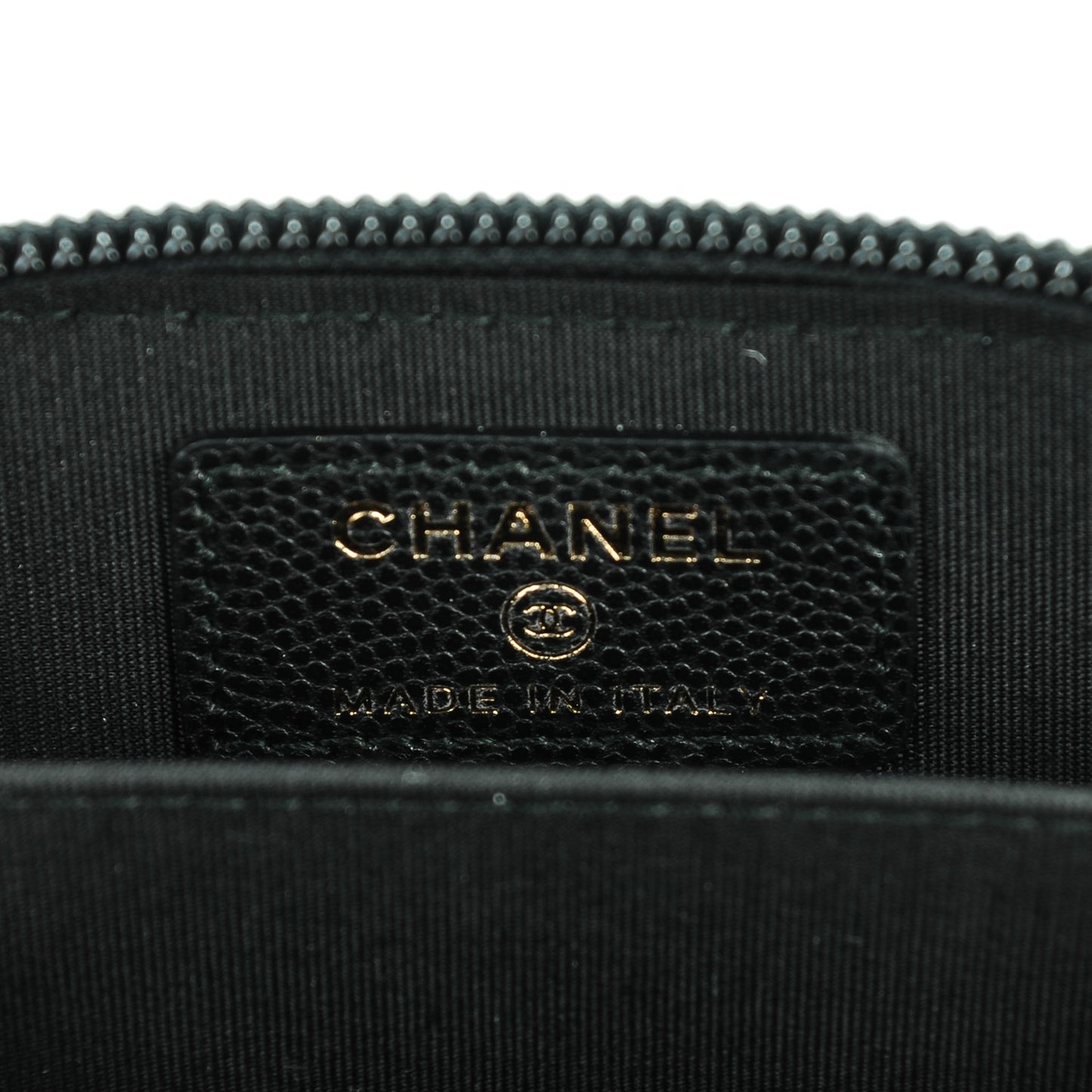 Caviar Quilted Boy Zip Around Coin Purse Wallet Black