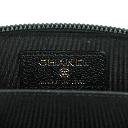 Chanel Caviar Quilted Boy Zip Around Coin Purse Wallet Black 6 of 7