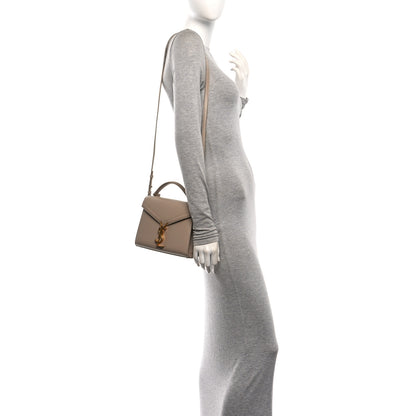 Saint Laurent Grain de Poudre Mini Classic Monogram Cassandra Top Handle Beige 2 of 11