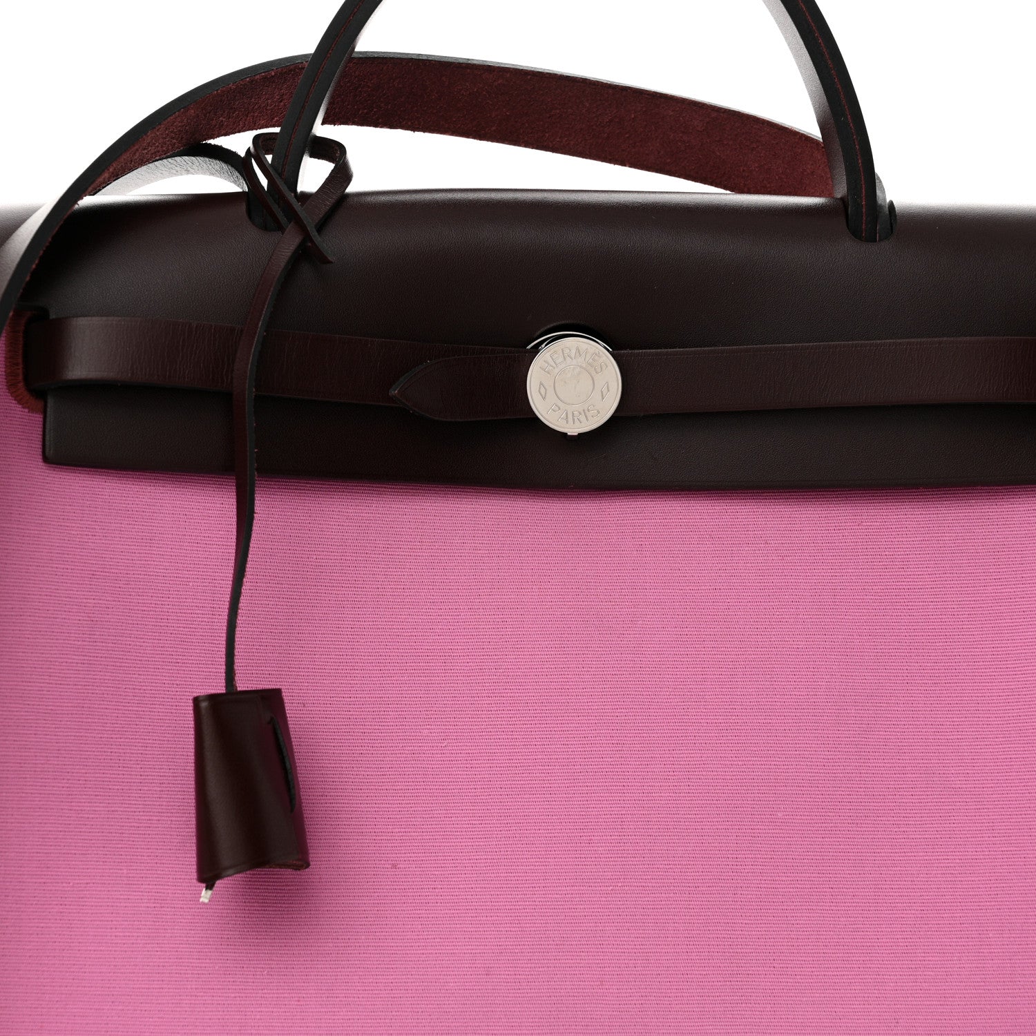 Hermes Toile Officier Vache Hunter Verso Herbag Zip Retourne PM 31 Bubblegum Rubis Rouge Sellier 9 of 12