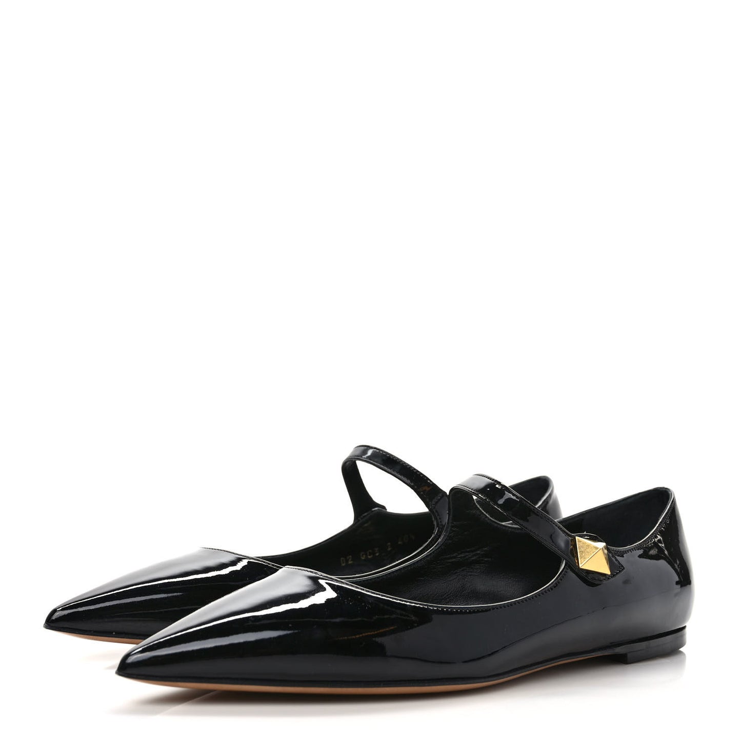 Patent Tiptoe Ballerina Flats 40.5 Black
