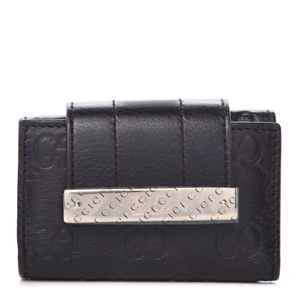 Gucci Guccissima Signature Ladies Web 6 Key Holder Case Chocolate 1 of 7
