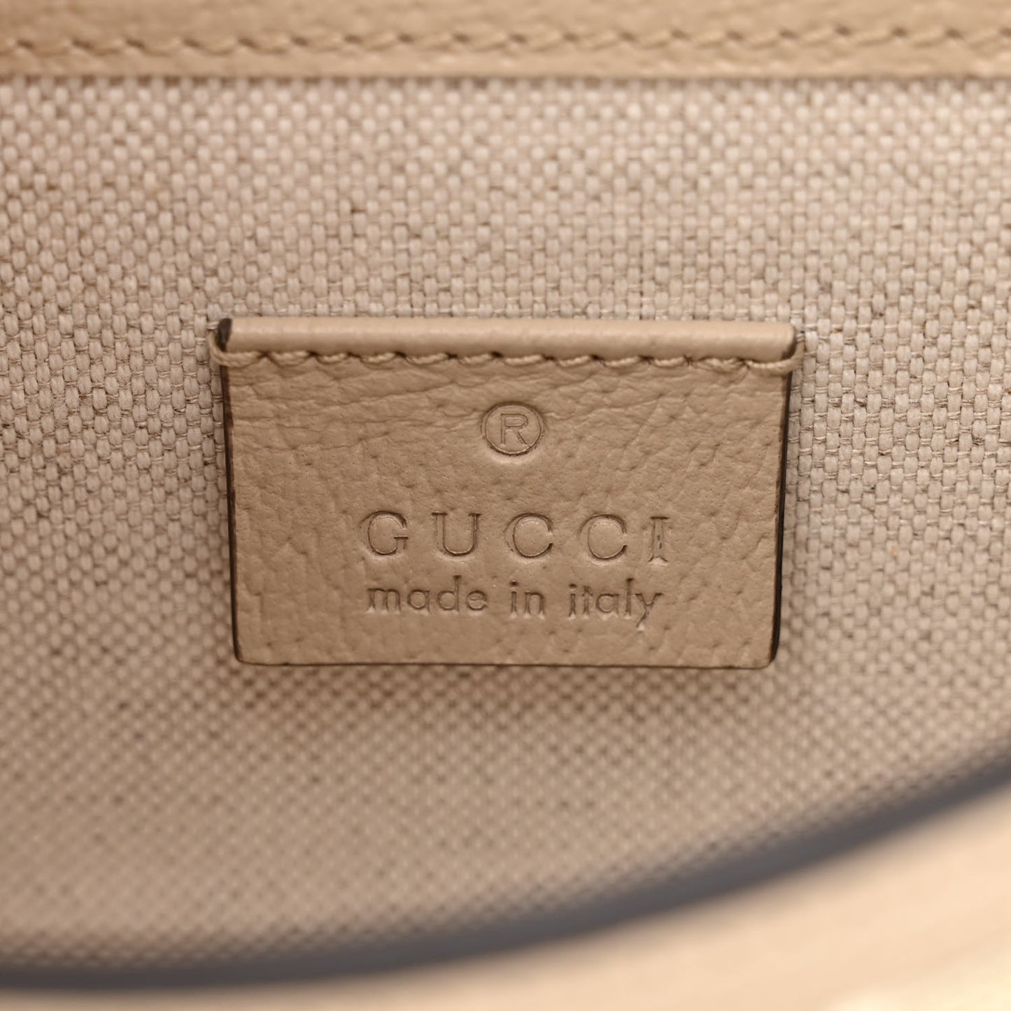 GG Supreme Monogram Textured Dollar Calfskin Mini Horsebit 1955 Shoulder Bag Beige Mystic White Oatmeal