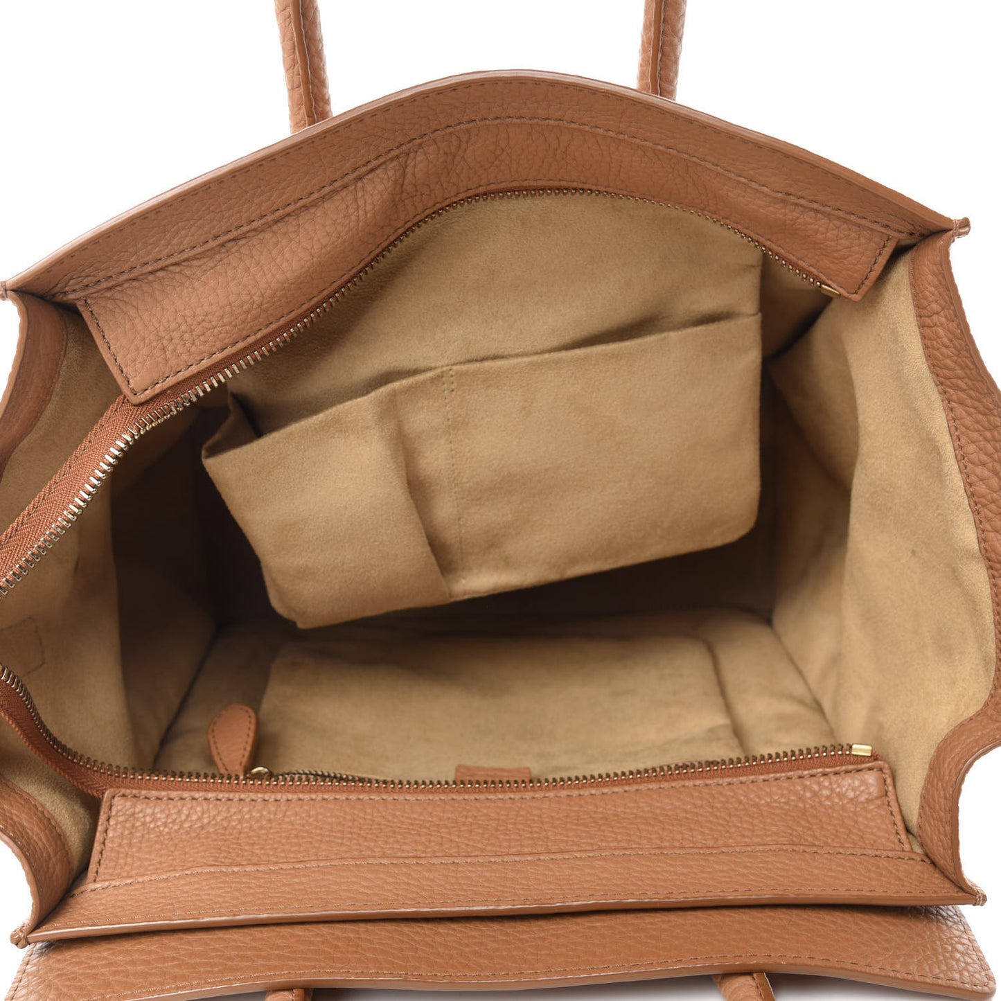 Drummed Calfskin Mini Luggage Camel