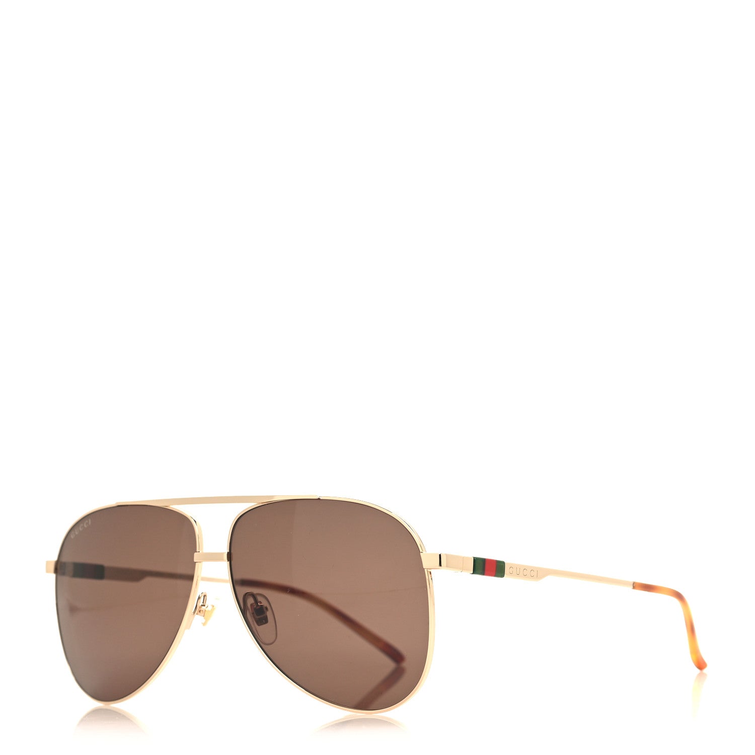 Gucci Web Aviator Sunglasses GG1677S Gold 1 of 8