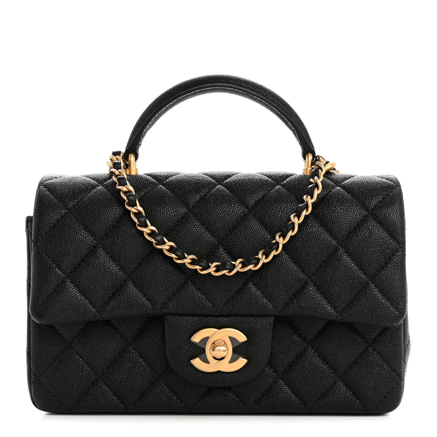 Chanel Caviar Quilted Mini Top Handle Rectangular Flap Black 1 of 13