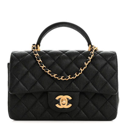 Chanel Caviar Quilted Mini Top Handle Rectangular Flap Black 1 of 13