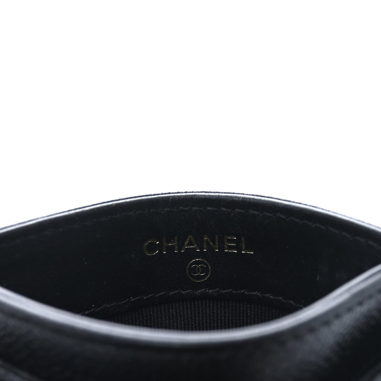 Caviar Quilted Multi Chain CC Card Holder Black