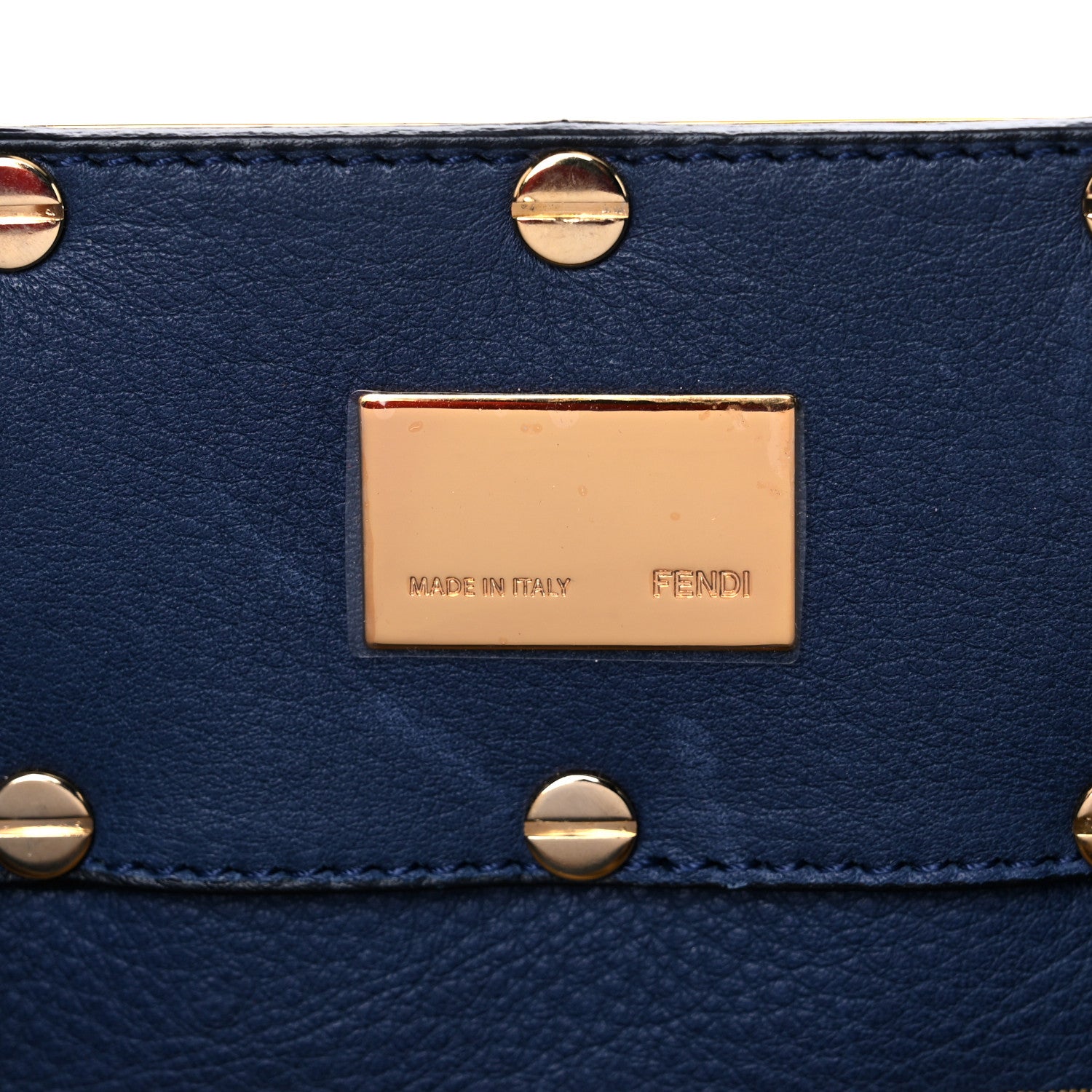 Fendi Vitello Mia Tote Blue 4 of 19