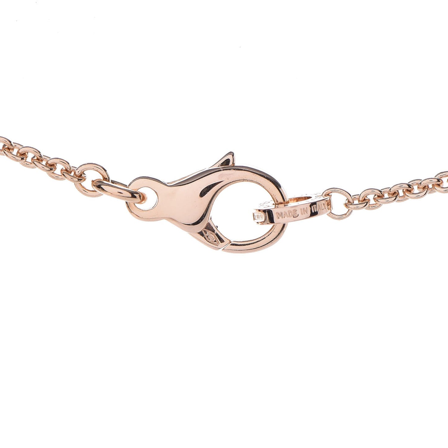 18K Rose Gold Diamond BVLGARI BVLGARI Link Pendant Necklace