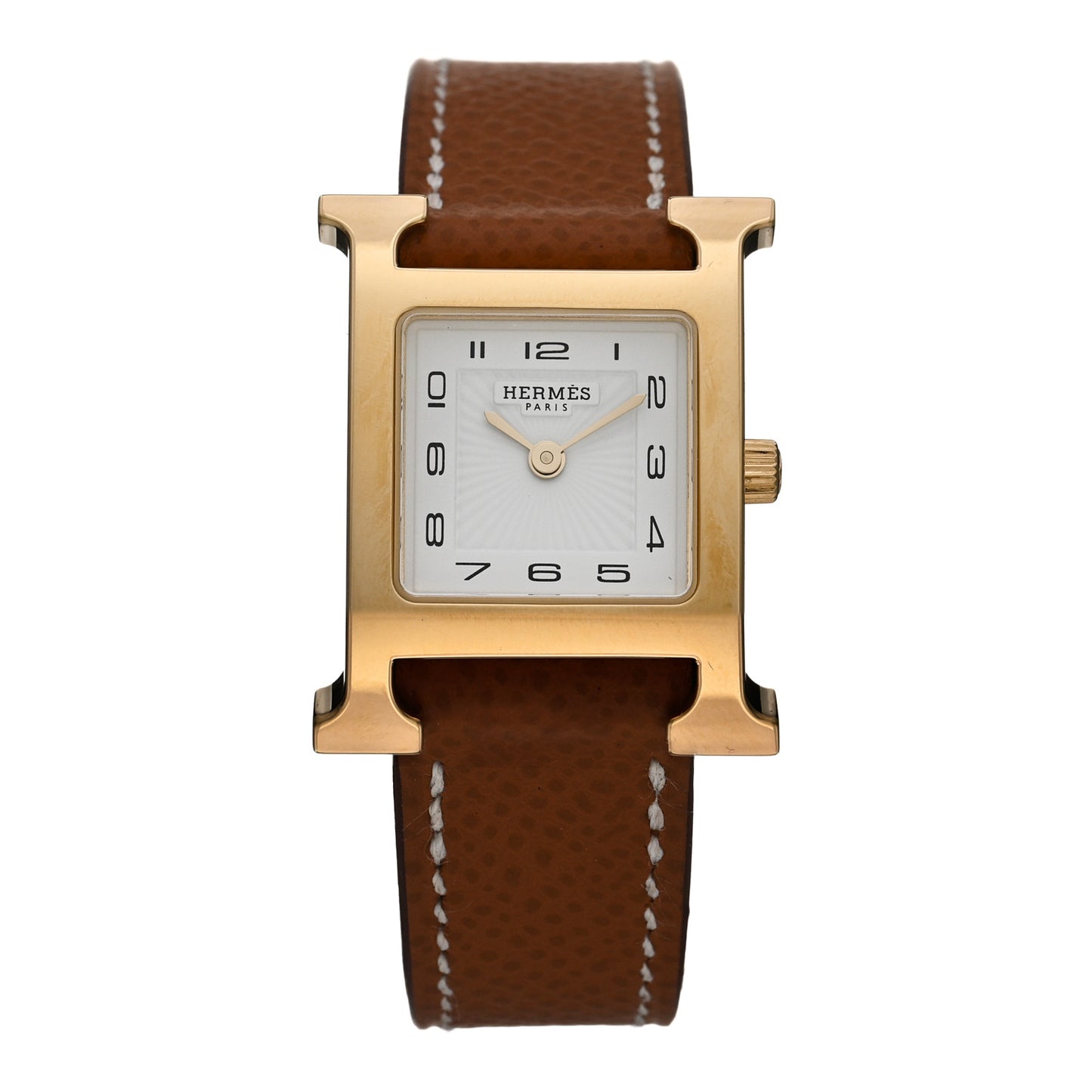 Stainless Steel Epsom 21mm Heure H Hour Quartz Watch Gold