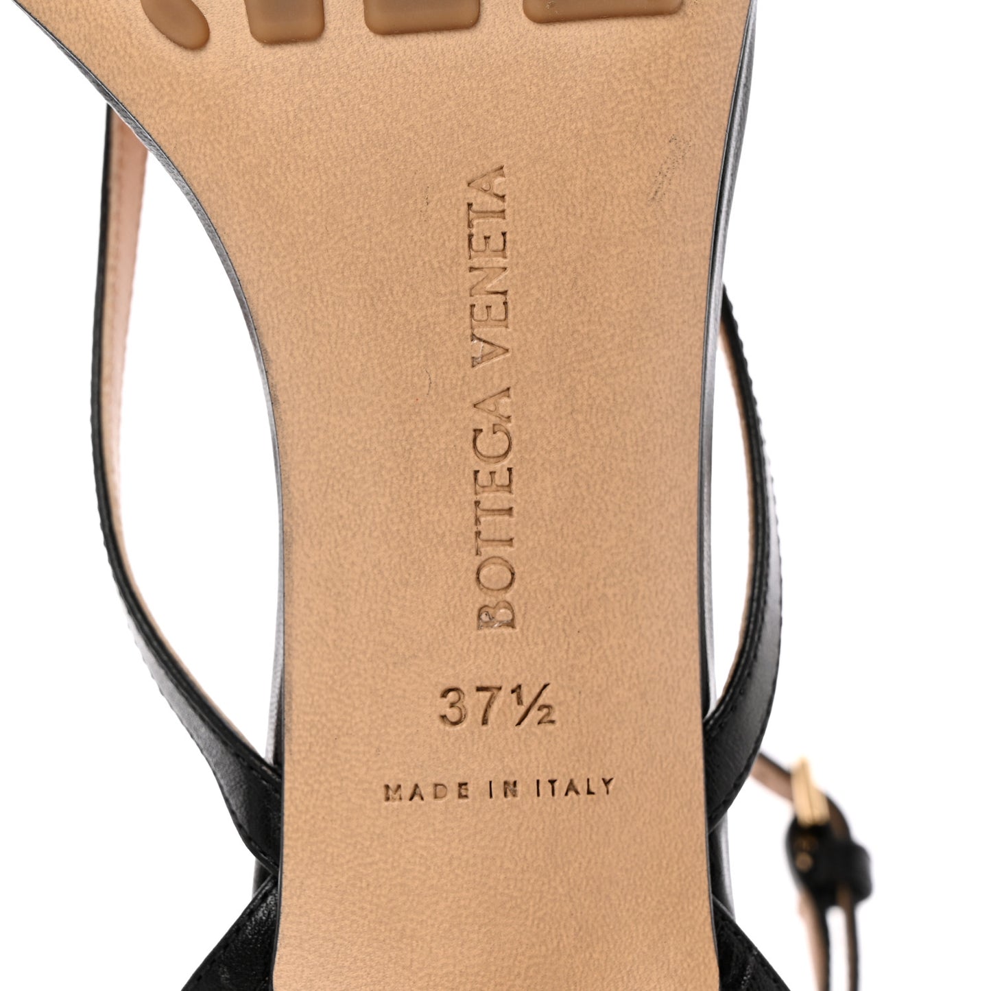 Lambskin Stretch Multi Strap 40mm Sandals 37.5 Black