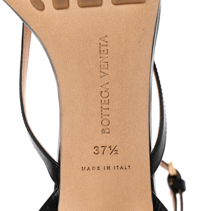 Bottega Veneta Lambskin Stretch Multi Strap 40mm Sandals 37.5 Black 6 of 14