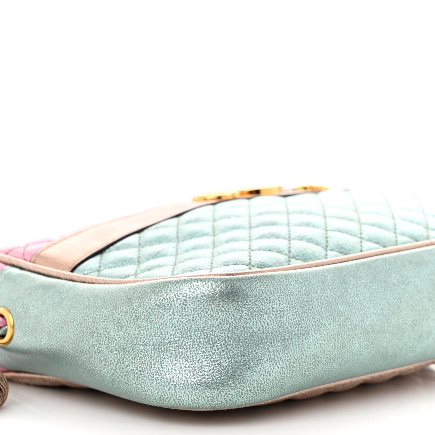Laminated Nappa Trapuntata Small Zumi Shoulder Bag Rosa